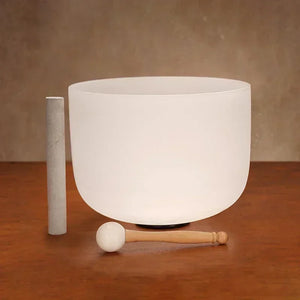 8 Inch 432hz Singing Bowl with 2 Sticks Chakra Quartz Sound Bowls Yoga Meditation Instruments Nepal Crystal Bowls Sound Healing