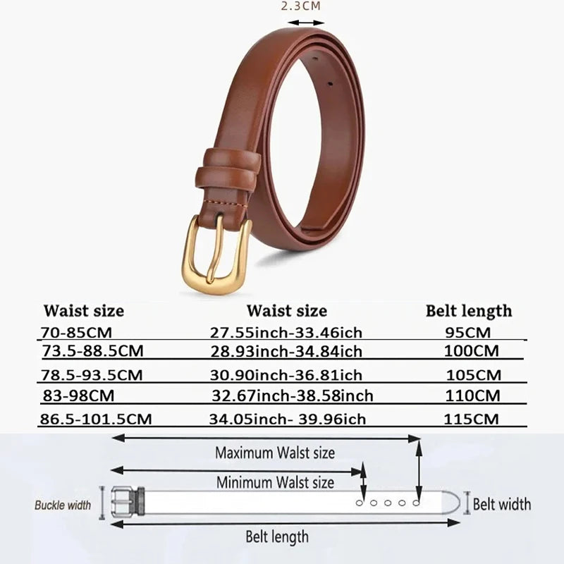 Women's Trousers Belt Belts for Women Fashion Luxury Designer Brand Belt for Jeans Pin Buckle Black Brown Waist Belt ZX015