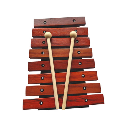 8 Notes Wooden Xylophone Musical Instrument with 2 Wooden Mallets Birch Pine Wooden Small Xylophone Percussion Instrument