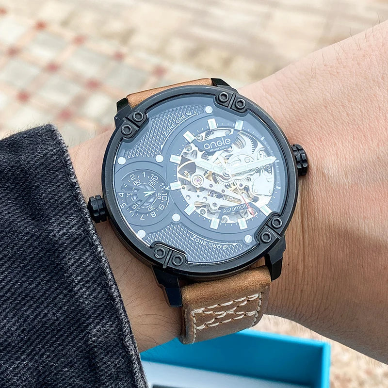 Mens Mechanical Watches Colorful Automatic Watch for Men Luxury Brand Stainless Steel Waterproof Man Wristwatches Reloj Hombre