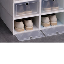 Load image into Gallery viewer, Shoe Boxes Clear Plastic Stackable, 20 Pack Premium Shoe Organizer Storage Foldable Sneaker Shoe Rack Containers
