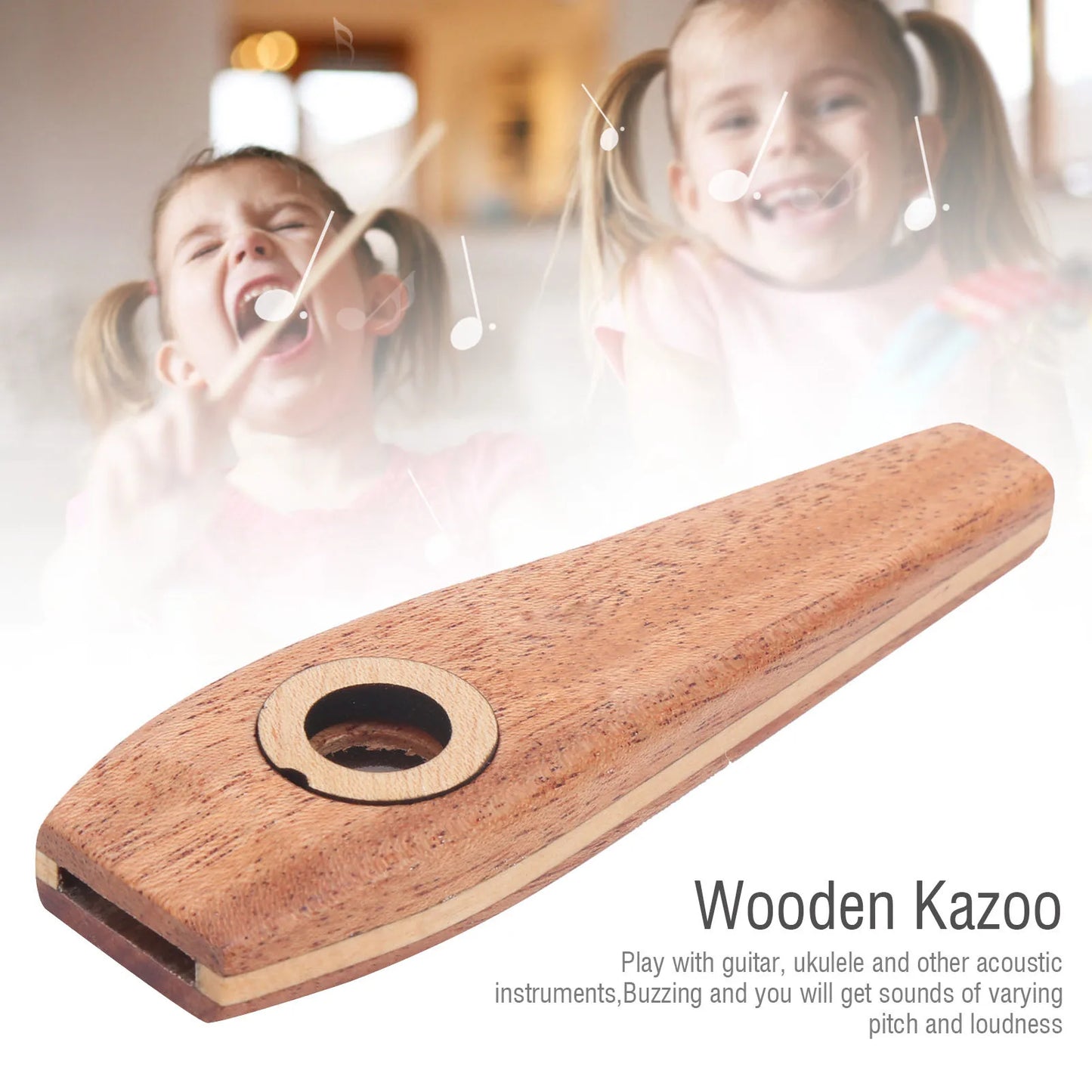 Kazoo Flute Wood Kazoo Flute Wooden Harmonica Guitar Accompaniment Diaphragm Mouth Music Wind Instrument Wood Kazoo Wooden Kazoo