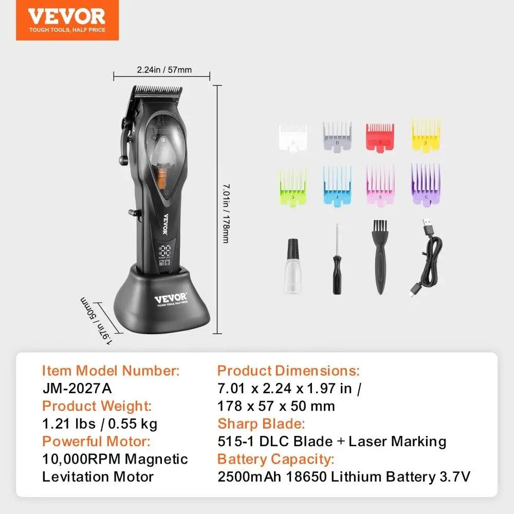 Professional Men's Barber Hair Clipper 10000RPM DLC Fade Blade