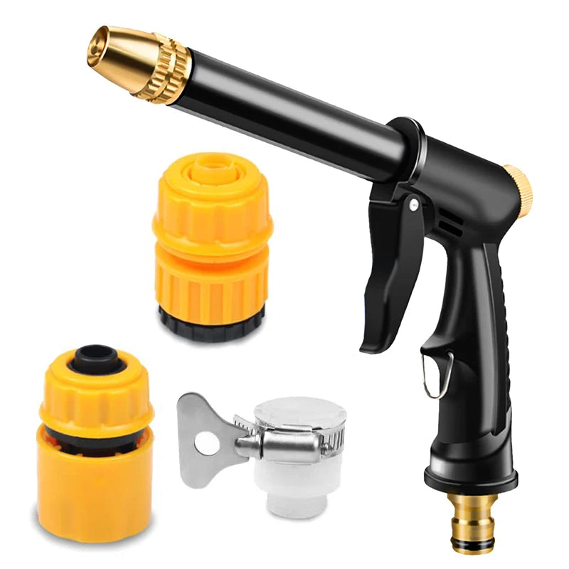 Garden Hose Nozzle With 3 Patterns Watering Lawn Water Gun Farming Supplies Car Wash High Pressure Products Gadgets Pistol Guns