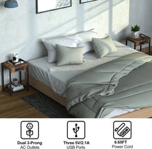 Load image into Gallery viewer, Set of 2 Side End Table Nightstand w/USB Ports &amp; Power Outlets Bedroom Office
