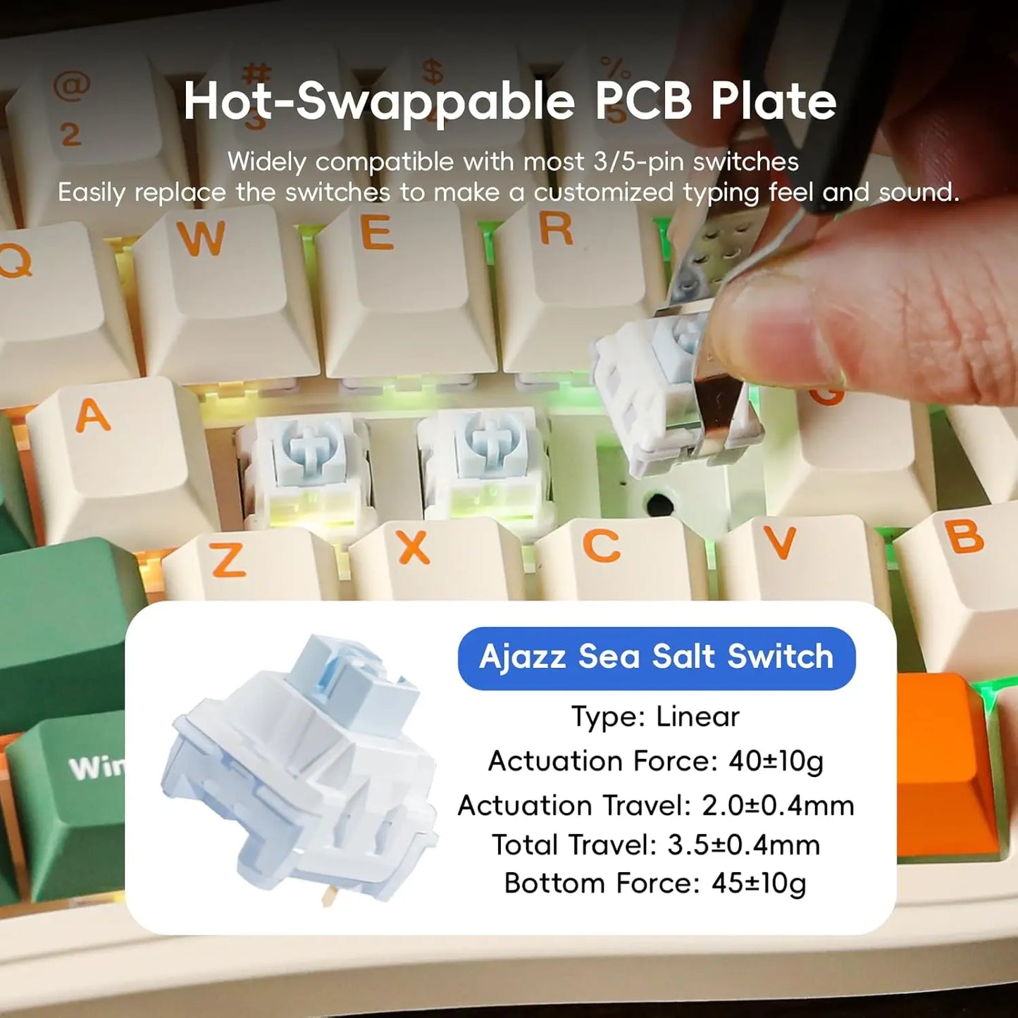 MAMBASNAKE x Ajazz AKS068 Pro 68 Keys Alice-Layout VIA Programmable Gasket Mechanical Keyboard