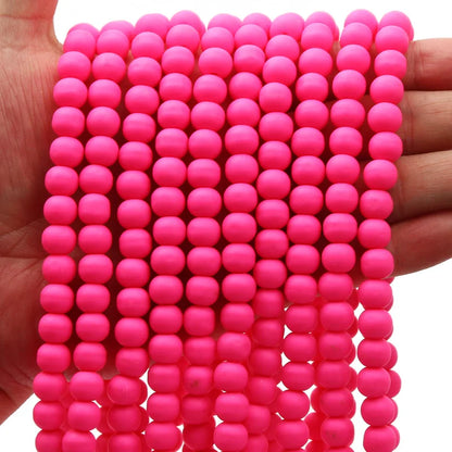 1 String 6/9mm Clay Round Beads Loose Spacer Beads Polymer Clay Beads For Jewelry Making Diy Boho Bracelet Necklace Accessorie