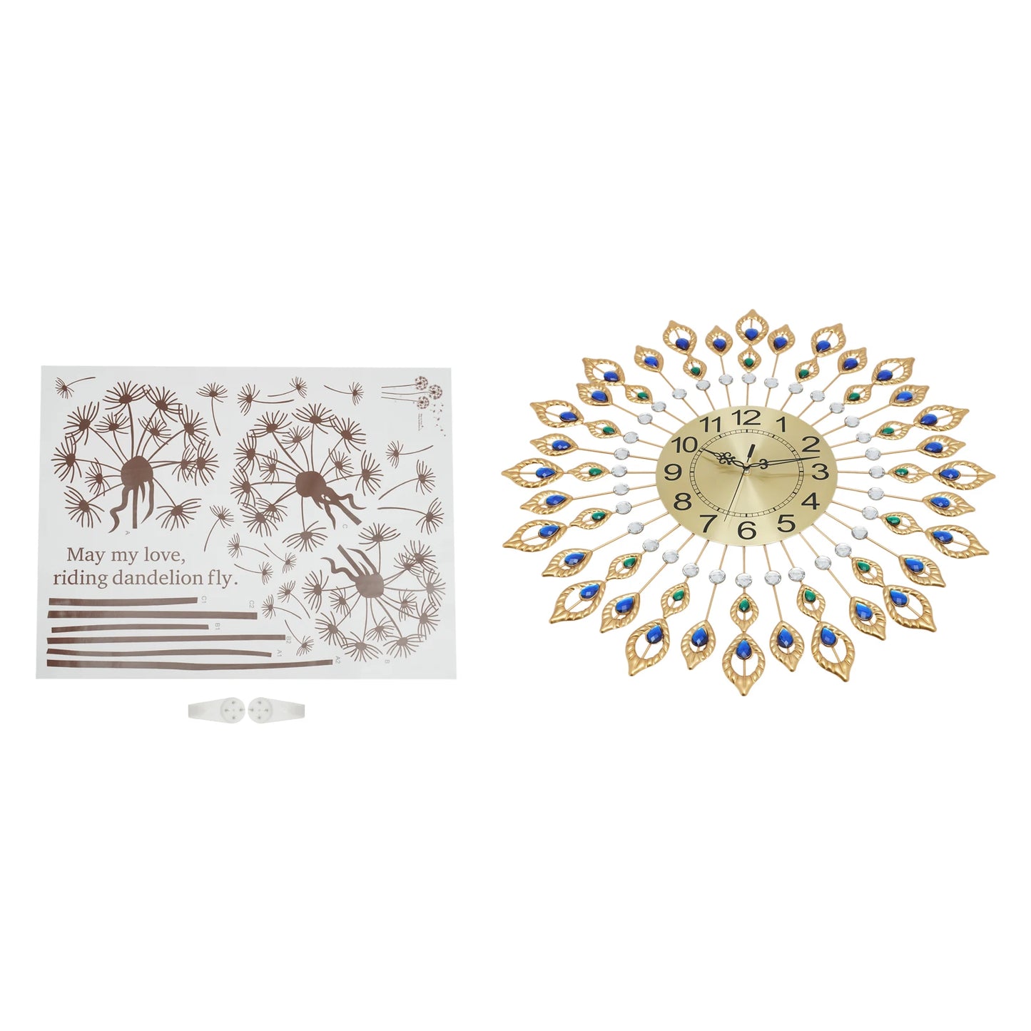 Modern Style Quartz Metal Big Clocks Large Wall Clock Decorative Wall Clocks for Living Room Bedroom Quiet Running