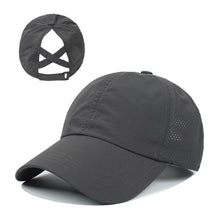 Load image into Gallery viewer, Baseball Caps For Women Hats New Breathable Mesh Sun Visor Hats Female Summer European Outdoor Sports Criss Cross Ponytail Hat
