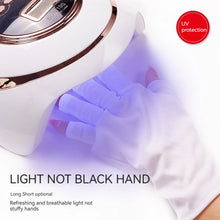 Load image into Gallery viewer, Nail Tools Anti-ultraviolet Uv Gloves Sun Black Half Exposed Fingertips Phototherapy Gloves Short Section

