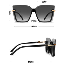 Load image into Gallery viewer, Women Men Sun Glasses Streetwear Large Frame Eyewear GogglesHollow Out Square One-piece Sunglasses Women MenGlasses
