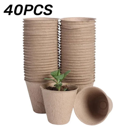 Coco Coir Seed Starter Plant Pots Biodegradable Nursery Pots Seedling Pots Germination Trays Labels Seed Sowing