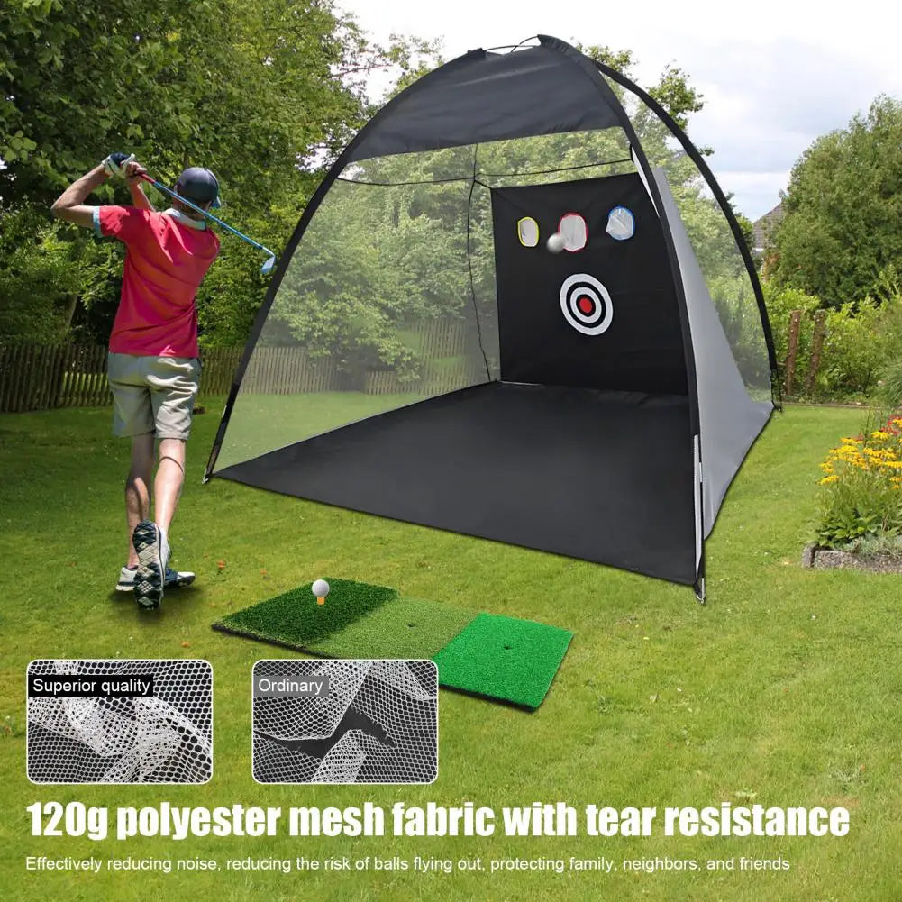 Golf Net, Golf Practice Net for Backyard Driving, Indoor Golf Training Chipping Aid Net with Turf, Tee, White Balls