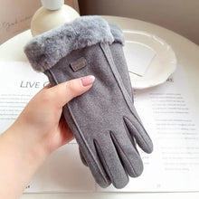 Load image into Gallery viewer, Women Winter Thick Plush Gloves Fashion Warm Suede Outdoor Guantes Lady Touchscreen Driving Gloves Sports Cycling Mittens
