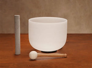 8 Inch 432hz Singing Bowl with 2 Sticks Chakra Quartz Sound Bowls Yoga Meditation Instruments Nepal Crystal Bowls Sound Healing