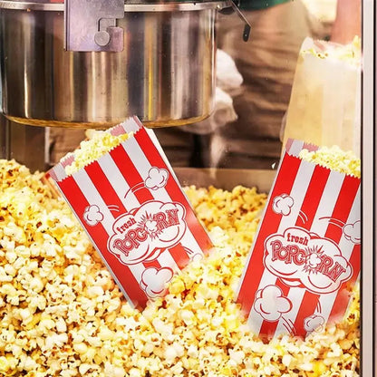 50pcs Popcorn Bags Popcorn Paper Bags Paper Popcorn Bags Grease Proof Bags Paper Packing Bags