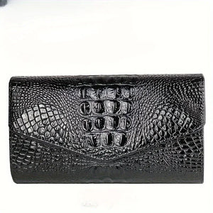 Women's stylish clutch bag Large capacity crocodile print crossbody shoulder bag