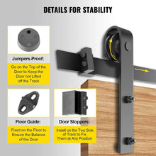 Load image into Gallery viewer, Sliding Barn Door Hardware Kit, 9FT Barn Door Kit, 330LBS Load-Bearing Double Barn Door Hardware Kit, Carbon Steel Barn Door
