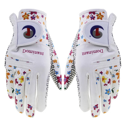 1Pair Golf Gloves for Women PU Leather Soft Fit Sport Grip Durable Gloves Anti-skid Breathable Sports Gloves