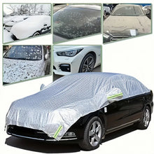 Load image into Gallery viewer, 1pc All-Weather Half Car Body Cover - Waterproof, Dustproof, UV &amp; Snow Resistant for Sedans, Protects Windshield and Roof
