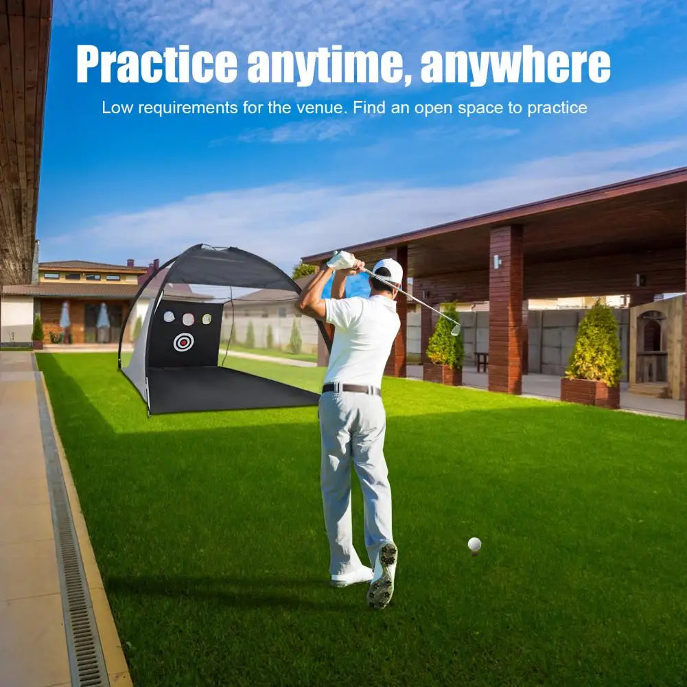Golf Net, Golf Practice Net for Backyard Driving, Indoor Golf Training Chipping Aid Net with Turf, Tee, White Balls