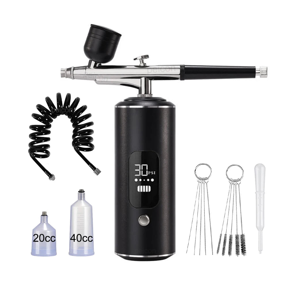 Nails Art Painting Airbrush With Compressor For Cake Decoration Makeup Manicure Nail Airbrush Portable Varnish Paint Sprayer Gun