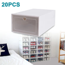 Load image into Gallery viewer, Transparent 20 Schuhboxen Stapelbar Schuhaufbewahrung Box Kunststoff Schuhkarton
