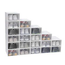 Load image into Gallery viewer, 20 Pcs Shoe Organizers Transparent Shoe Rack Shoe Organiser Space Saving Shoe Boxes Stackable
