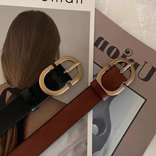 Load image into Gallery viewer, Women&#39;s Trousers Belt Women’s Designer Belts Fashion Casual Black Belt Female Women Belt for Jeans Belts Ladies Waist Belts
