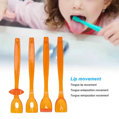 4pcs Tongue Muscle Trainer Portable Oral Lips Muscle Exerciser Recovery Tongue Training Tool for Dysarthria Muscle Training
