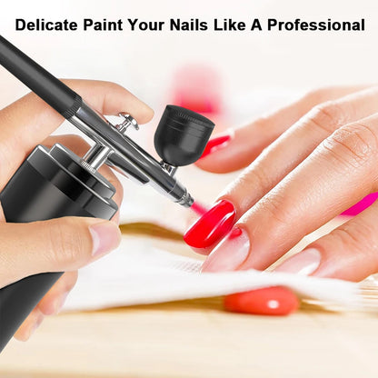 Nails Art Painting Airbrush With Compressor For Cake Decoration Makeup Manicure Nail Airbrush Portable Varnish Paint Sprayer Gun