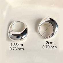 Load image into Gallery viewer, Simple Glossy Thick Hoop Earrings Copper Jewelry Elegant Retro Style Suitable for Women&#39;s Daily Leisure
