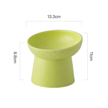 Cat Nordic Style Food Water Bowl Pet Animal Ceramic Eating Dishes High Foot Raised Puppy Cats Matte Bowls Elevated Dog Bowls