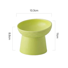 Load image into Gallery viewer, Cat Nordic Style Food Water Bowl Pet Animal Ceramic Eating Dishes High Foot Raised Puppy Cats Matte Bowls Elevated Dog Bowls
