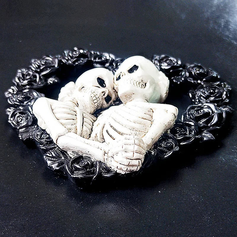Lover Skull Silicone Mold Halloween Decoration Gypsum Crafts Resin Making Tool DIY Soap Ice Baking Mold Party Gift