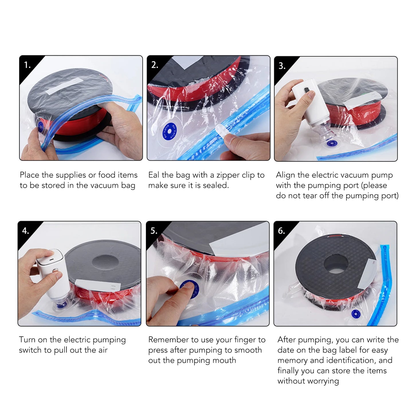 Auto Vacuum Bag Pump Rechargeable Portable Electric Vacuum Sealed Compression Pump for 3D Printing Consumables 5V Vacuum Pump