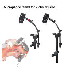 Load image into Gallery viewer, Instrument Microphone Clip Clamp for Violin Mandolin Cello and Wooden Guitar, Mic Stand Rackmount

