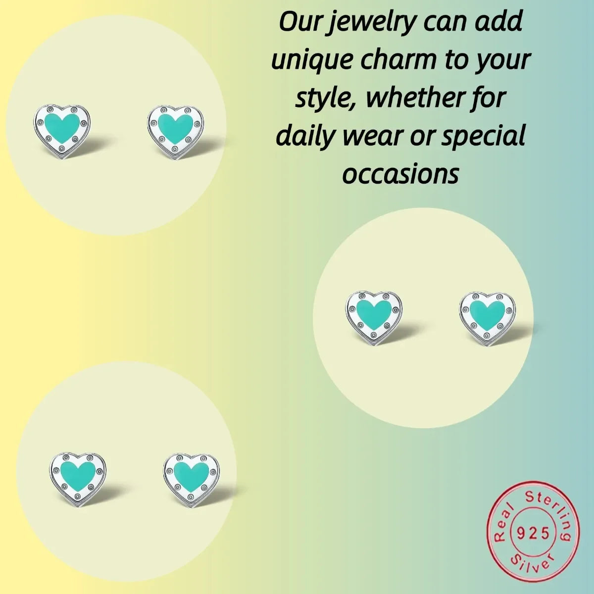 Small exquisite and lovely simple 925 sterling silver earrings are essential female accessories for daily commuting