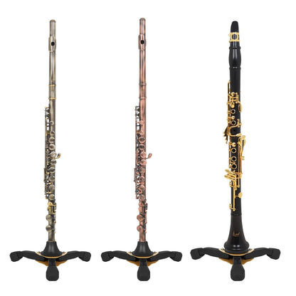 Flute Clarinet Stands Soprano Straight Saxophone Stands Oboe Stand Portable Foldable Tripod Holder Wind Instrument Accessories
