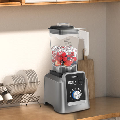 BioloMix Digital BPA FREE 2L Automatic Professional Blender, Juicer Food Processor Ice Smoothies Fruit, FREE GIFT 600ml dry jar