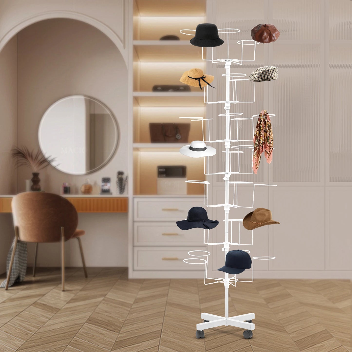 Space-Saving Hat Rack: High-Quality, Stylish, and Convenient Storage for Home or Store