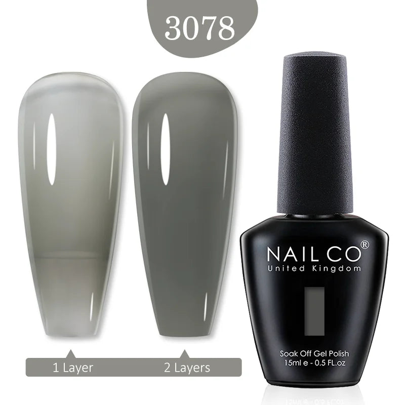 NAILCO 15ml Transparent Nude Color Series Jelly Gel Nail Polish Pink Red Nails Art Manicure Gel Varnishes Gellack Design Lacquer