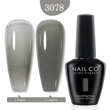 Load image into Gallery viewer, NAILCO 15ml Transparent Nude Color Series Jelly Gel Nail Polish Pink Red Nails Art Manicure Gel Varnishes Gellack Design Lacquer
