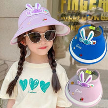 Load image into Gallery viewer, Kids Sun Hats Children Outdoor Summer Visors Cute Rabbit Wings Bunny Hat Summer Hat For Kids Boys Girls Hats
