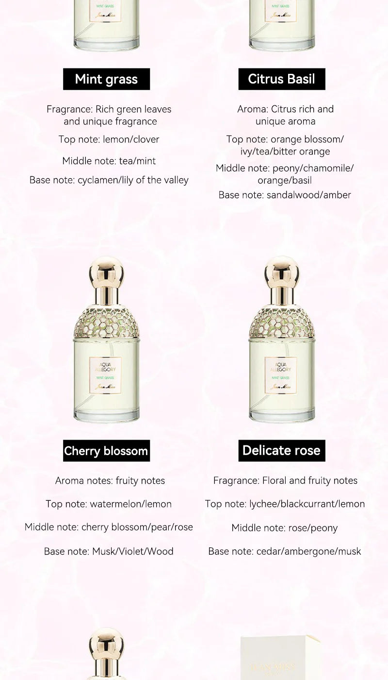 Original brand perfume Flower Language Women's perfume has a fresh, natural and long-lasting floral and fruity scent.