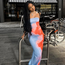 Load image into Gallery viewer, Women&#39;s Dresses Summer New Streetwear Fashion Print Casual Slim Dress Sexy Off Shoulder Elegant Female Club Party Dress Clothing
