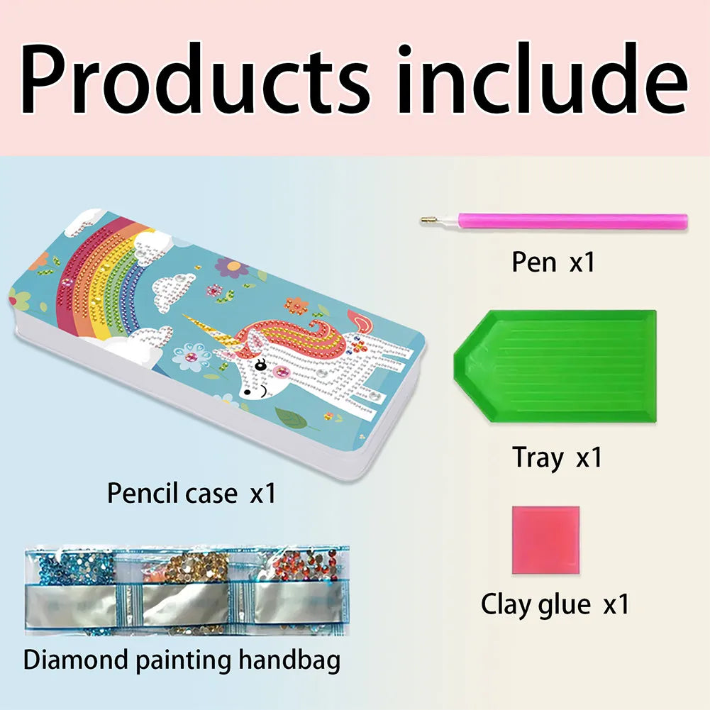 21 New Diamond Painting Pencil Case Art Pen Holder Aesthetic Diamond Painting Stationery Case As a Gift for School Children