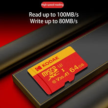 Load image into Gallery viewer, 2Pcs KODAK MicroSD Card Memory Card Class10 32GB 64GB 128GB U3 4K High Speed Flash Memory TF Flash Cards for Phone
