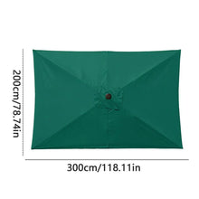 Load image into Gallery viewer, 2x3 m Rectangular Patio Umbrella Cloth Replacement Canopy Heavy Duty Cantilever Parasol Top For Outdoor Deck, Backyard
