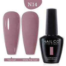 Load image into Gallery viewer, NAILCO 15ml Transparent Nude Color Series Jelly Gel Nail Polish Pink Red Nails Art Manicure Gel Varnishes Gellack Design Lacquer
